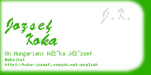 jozsef koka business card